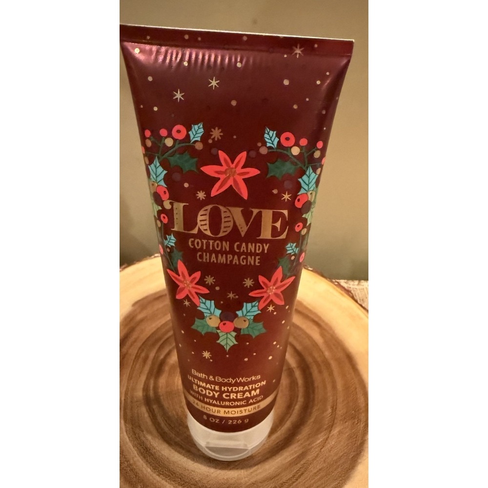 Bath & Body Works LOVE COTTON CANDY CHAMPAGNE Body Cream 8 oz Rare RETIRED